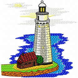 Lighthouse Embroidery Design 3 Lighthouse Embroidery Design 3